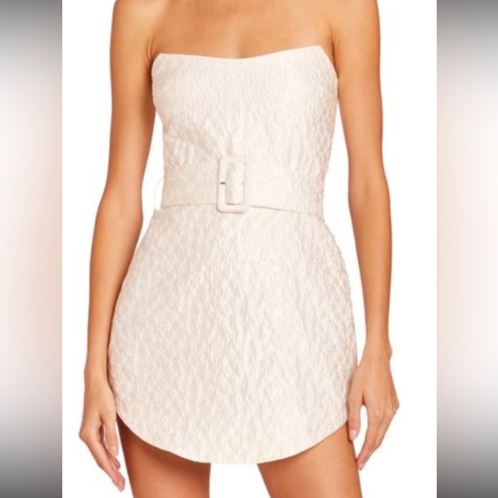 Amanda Uprichard Joss Minidress with rosebud brocade